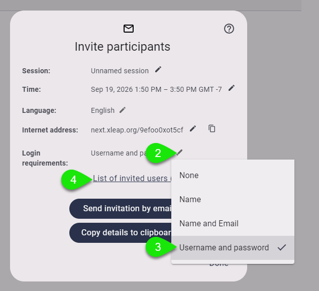 User Pass Description